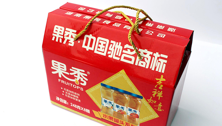 日大彩印為湖南果秀食品有限公司印制新款產品包裝盒